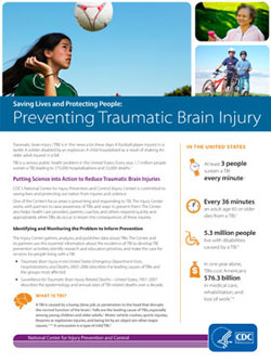 CDC NCIPC Fact Sheet: Preventing Traumatic Brain Injury